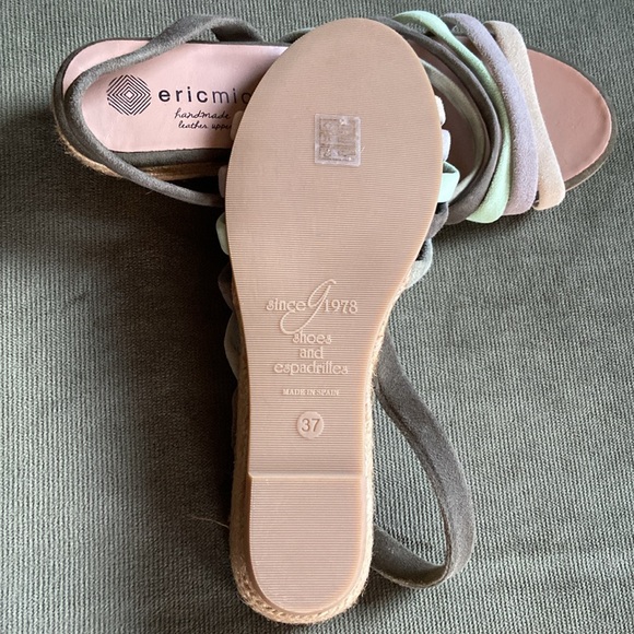 New! Eric Michael Elva Sandals Women's Size 37 US 6.5-7 - Picture 11 of 16